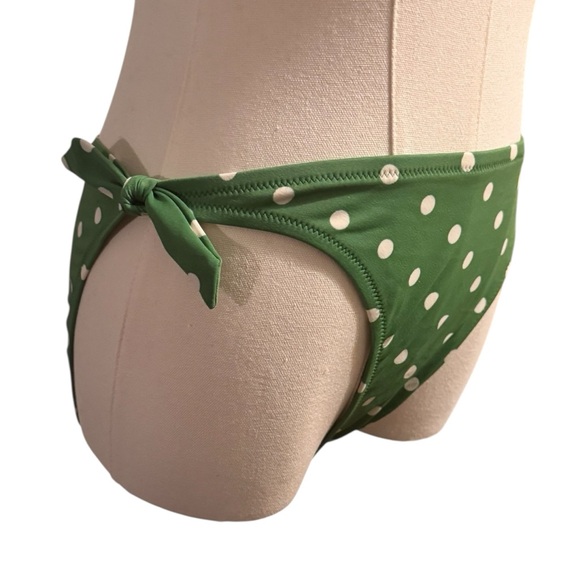 J. Crew Green Polka Dot Bikini Size Medium - Picture 5 of 9